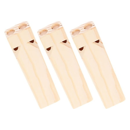 UPOUART 3-Piece Wooden Train Whistle Party Favors Beige Small Game Prizes for Kids Hand Eye Coordination