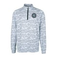 thumbnail image 2 of Men's-Cutter & Buck  Charcoal New York City FC Big & Tall Traverse Stretch Eco Camo Print Quarter-Zip Pullover Top, 2 of 3