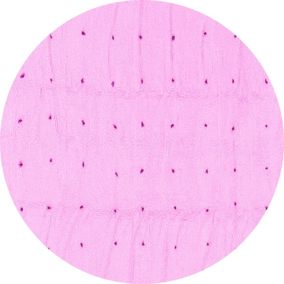 Ahgly Company Indoor Round Solid Pink Modern Area Rugs, 7' Round