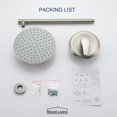 thumbnail image 7 of Boyel Living 9 in. Wall Mount Rain Shower Head System Shower Faucet Fixed Shower Head with Single Lever Handle and Valve in Brushed Nickel, 7 of 7
