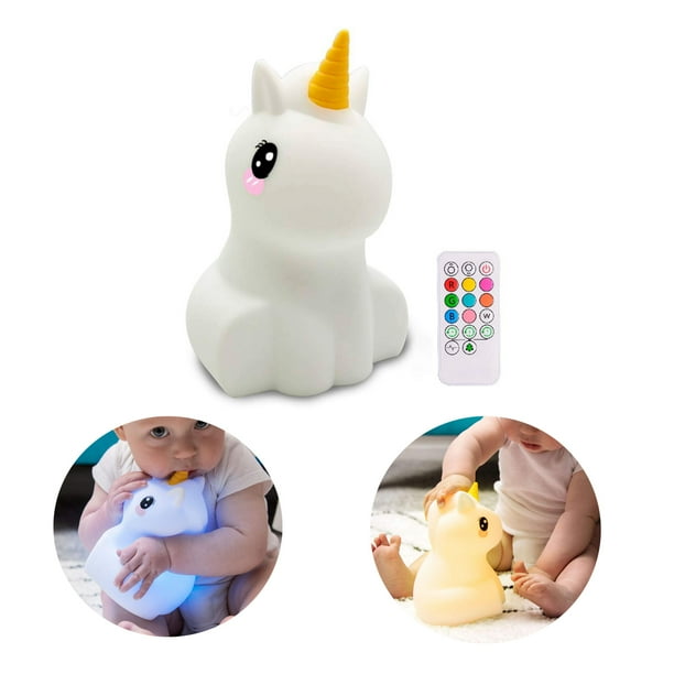 LED Nursery Night Lights for Kids USB Rechargeable Animal Silicone