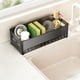 thumbnail image 1 of Soporte para esponjas del fregadero de la cocina | Organizador de plástico para bandejas de desagüe para dispensador de jabón, cepillos y esponjas | Blanco, Gris, Negro | 24x9,8x7,2cm | Drenaje, 1 of 6