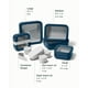 thumbnail image 3 of Juego de recipientes de vidrio de alcaravea, 14 piezas con tapas, azul marino, 3 of 7