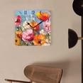 thumbnail image 4 of 10 Inch Wall Clock Battery Operated Silent Clock Decorative for Office, Kitchen, Outdoor, Living Room，Oil Painting Rose Flowers Design, 4 of 4