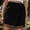 Black, variant on Women's Bohemian Wrap Shorts Tie Waist with Fringe Hem Cotton Blend Beach Cover-Up Skort for Summer Vacation Wear Black M(M)