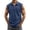 Dark Blue, variant on BUWTTED Tank Tops Men Big Tall Sleeveless Muscle Gym Workout Running Beach Summer Vintage Button Up Tee Vest Green Shirt L