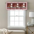 thumbnail image 3 of Chef Gourmet Kitchen Valance Curtain Knife And Fork Red Plaid Window Valances Rod Pocket Short Curtains Window Treatments for Kitchen Bedroom Bathroom Laundry 60" x 18", 3 of 9