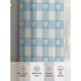 thumbnail image 6 of Blue Plaid Sheer Curtains 84 Inch Length 2 Panels Set, Country Cute Love Pastoral Heart Lattice Voile Window Treatment Rod Pocket Curtains Sheers Drapes for Bedroom/Living Room/Kitchen 52"x84"x2, 6 of 7