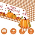 thumbnail image 2 of Suministros para fiestas temáticas de Acción de Gracias, pavo, calabaza, hoja de arce, mantel para mesa de comedor, decoración de mantel de un solo uso, 2 of 6