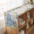 thumbnail image 6 of Table Runners 70 Inches Long Dress Scarves, Easter Farmhouse Coffee/Dining/Kitchen Table Decor, Holiday Table Runner, Farmhouse Retro Spring Rabbits Gnomes Blue Flowers 13x70 Inch, 6 of 9