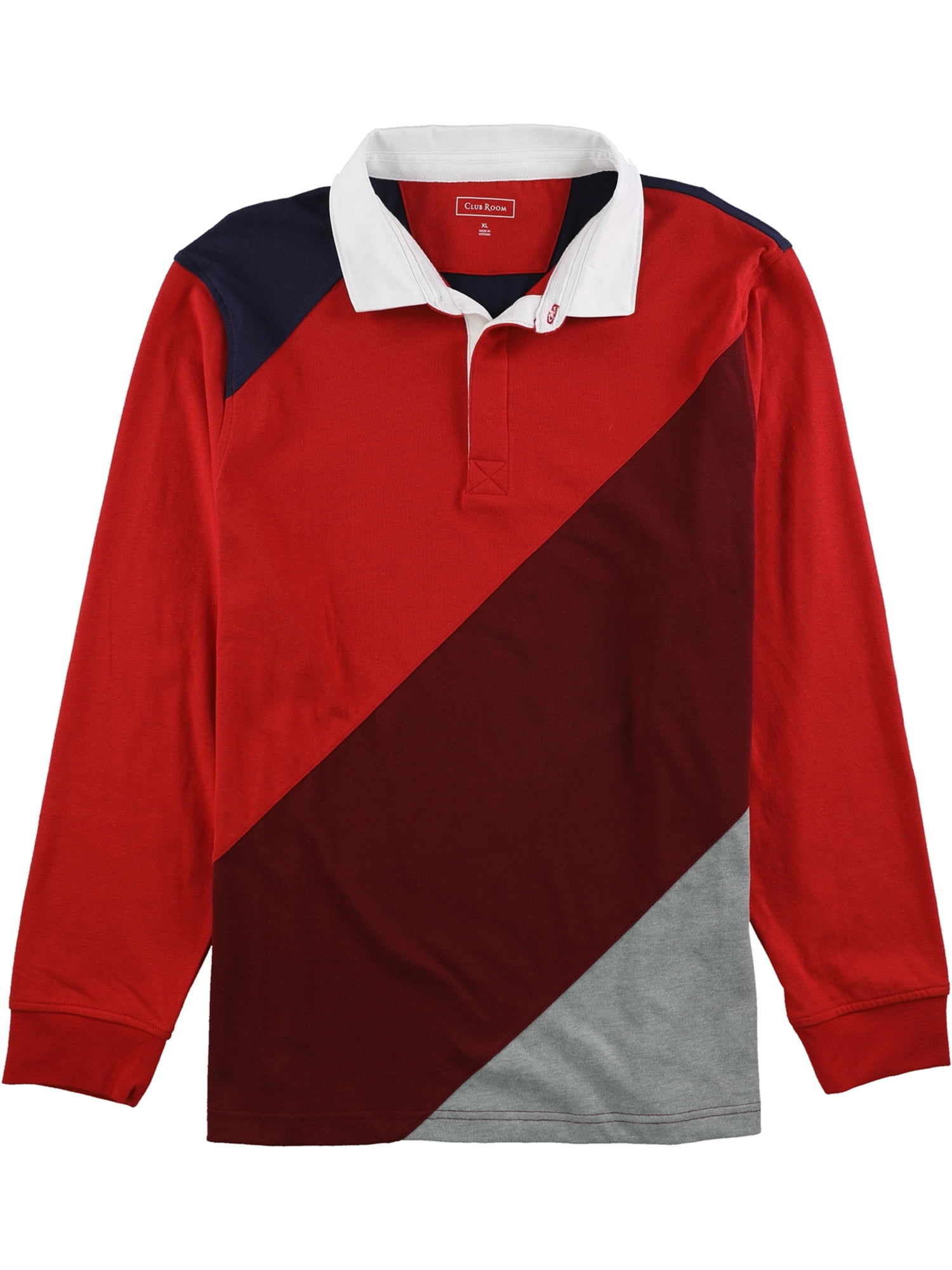 Club Room Mens LS Rugby Polo Shirt