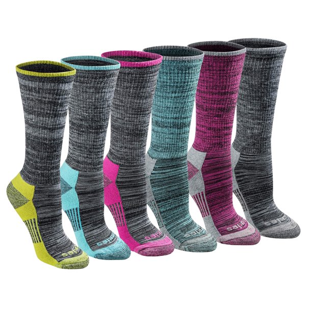 Calcetines Dickies Dri-Tech Moisture Control Crew para mujer, negros, 6-9