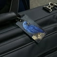 thumbnail image 2 of Hyacinth Macaw Parrot Luggage ID Tags Suitcase Carry-On Cards - Set of 2, 2 of 4