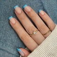 thumbnail image 2 of Kit de Uñas Postizas SXVME Cuadradas Cortas con Punta Francesa Azul Bebé, 2 of 6