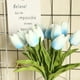 thumbnail image 5 of Bearachild Mini flor artificial, lirio único, tulipán, flor monarca, flor falsa de PU, decoración para el hogar y la Oficina, decoración para Flores artificiales azul claro Bearachild HA6563-11B, 5 of 6