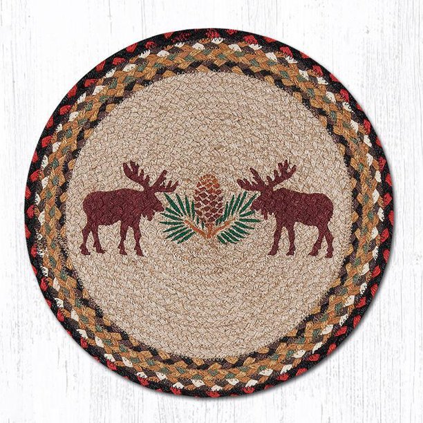 MOOSE & PINE 100 Natural Braided Jute Placemat, 15" Round, by Earth