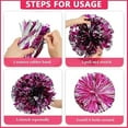 thumbnail image 6 of EONQY Cheerleading Pom Poms, 8 Pack Cheerleader Pom poms with Baton Handle, Cheering Squad Pompoms for School Dance Sports Team Spirit (Black), 6 of 6