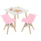 thumbnail image 1 of Mesa Cuadrada con 2 Sillas Eames con Descansabrazos infantil (Rosa), 1 of 1