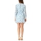 thumbnail image 3 of INSPIRE CHIC Vestido Mini Casual de Encaje Floral con Cuello Redondo y Mangas Largas para Mujeres XS Blanco Azul, 3 of 7