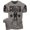 T-Shirt Warm Grey Branded, variant on Gymish PULL TO POWER Workout T-Shirt – Funny Gym Shirt for Men, Lifting T-Shirt for Deadlift, Warm Grey with Sleeve Logo, Small