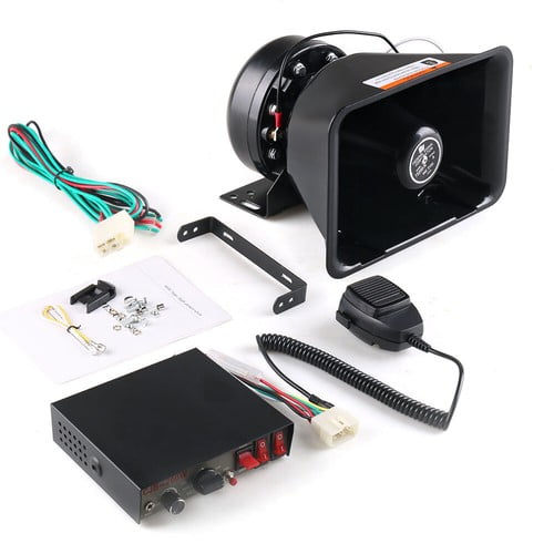For 12V 200W 8 Tones Loud Car Warning Alarm Siren Horn Speaker PA w/MIC