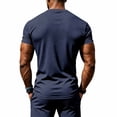 thumbnail image 5 of MHOSTAFH Men's V Neck Tees Shirts Casual Solid Color Short Sleeve Gym Athletic Tops Lightweight Breathable Workout T-shirt, 5 of 9
