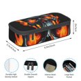 thumbnail image 4 of Qekee Flame Metal Skull print Large Pencil Case, Aesthetic Pen Pouch with Big Capacity,Portable Stationery Bag for Office Organizer Aesthetic Pencil Cases, 4 of 5