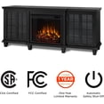 thumbnail image 6 of Real Flame Marlowe 70" Electric Fireplace TV Stand in Black, 6 of 9
