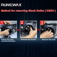 thumbnail image 4 of RUNEWAX D4S Xenon Bulbs for Honda CRZ 2011 2012 2013 2014 2015 2016 HID Front Headlights Low Beam, 8000K White 150% Brighter OEM Standard Replacement D4SC1 35W 4300K Yellow, 2-Pack, 4 of 5