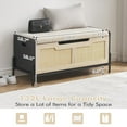 thumbnail image 2 of 39.4" Rattan Storage Ottoman Bench | Farmhouse Footrest Stool for Living Room & Bedroom, 2 of 8