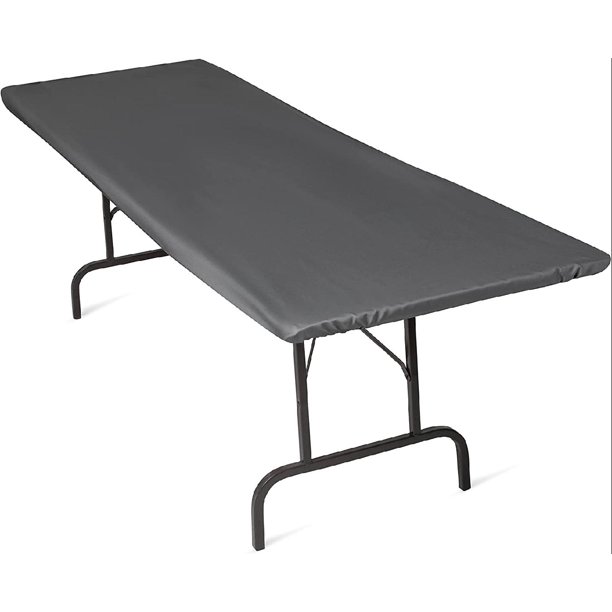 8ft Fitted Tablecloth Rectangle Grey Table Cover Table Cloth Fitted