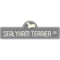 Sealyham Terrier Street Sign | Indoor/Outdoor | Dog Lover Funny Home Décor for Garages, Living Rooms, Bedroom, Offices | SignMission personalized gift | 36" Wide