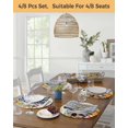 thumbnail image 5 of 15 Inch Round Placemats Set of 6, Spring Dog Non Slip Heat Insulation PP Table Mats, Rustic Watercolor Botanical Floral Sunflower Washable Place Mats for Kitchen Dining Party Table Decor, 5 of 7