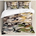 thumbnail image 3 of Ambesonne Camo Camouflage Patterns Going Undercover Militaristic Combination Duvet Cover Set, 3 of 3
