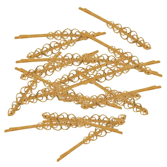 Pinza de cabellero de Princesa Vintage BobbyPin Horquilla de Pasador de Metal dorado