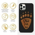 thumbnail image 4 of Case Yard Wooden Case for iPhone-12-Pro-Max Soft TPU Silicone cover Slim Fit Shockproof Wood Protective Phone Cover for Girls Boys Men and Women Supports Wireless Charging Cali Paw Design, 4 of 7