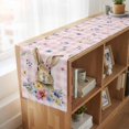 thumbnail image 6 of Table Runners 120 Inches Long Dress Scarves, Bunny Easter Farmhouse Coffee/Dining/Kitchen Table Runner for Living Room, Pink Plaid Spring Floral Pastoral 13x120 Inch, 6 of 9