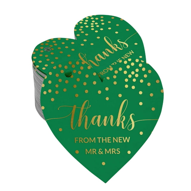 Inkdotpot Pack Of 50 Thanks From The New Wedding Favor Paper Tags Craft Real Gold Foil Hang Tags