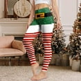 thumbnail image 5 of Christmas Leggings for Women High Waisted Santa Claus Print Ankle Length Seasonal Printed Leggings Soft Brushed Pants, 5 of 6