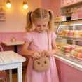 thumbnail image 4 of SLYNSHome Cute Crossbody Bag Khaki Cartoon Plush Rabbit Wallets Handbag Fluffy Animal Purse, 4 of 7
