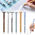 thumbnail image 2 of 6-Pack Animal Erasable Gel Pens – 0.5 Mm Retractable Rollerball with Built-In Eraser, Cute Panda Elephant Deer Monkey Tiger Rabbit, Smooth Heat-Sensitive Ink for teen scholars office Office Gifts, 2 of 8