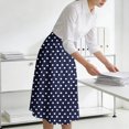 thumbnail image 5 of Arlun Retro Polka Dot Midi Skirts for Women 2026 Summer Elastic Waist A Line Flowy Flared Ruffle Skirts Elegant Boho Loose Pleated Mid-Length Skirt for Vacation and Daily Wear Dark Blue L, 5 of 7