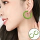 thumbnail image 3 of 1 Pair Women Single Hoop Earrings Fashion Sweet Style Candy-Colored Acrylic Circle Earrings----Pink--Product code 62199 Pink, 3 of 5