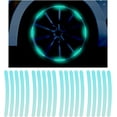 thumbnail image 1 of Pegatinas reflectantes para ruedas de coche, moto, bicicleta y cochecito; bandas reflectantes universales de seguridad contra la radiación (20 hojas), 1 of 5