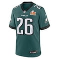 thumbnail image 2 of Men's Nike Saquon Barkley Midnight Green Philadelphia Eagles Super Bowl LIX Game Player Jersey, 2 of 6