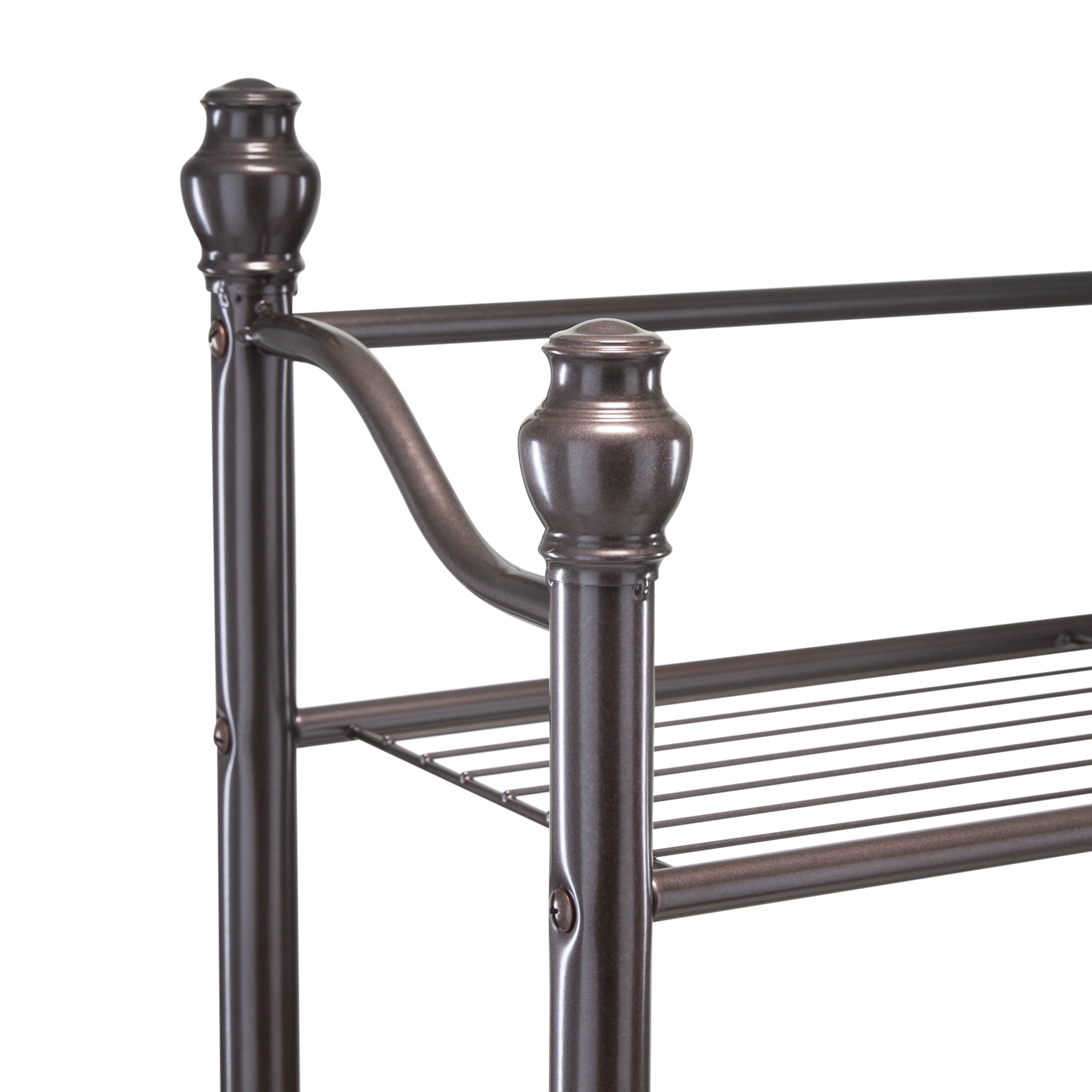 Organize It All 4 Tier Metal Belgium Storage Shelf Tower, Bronze