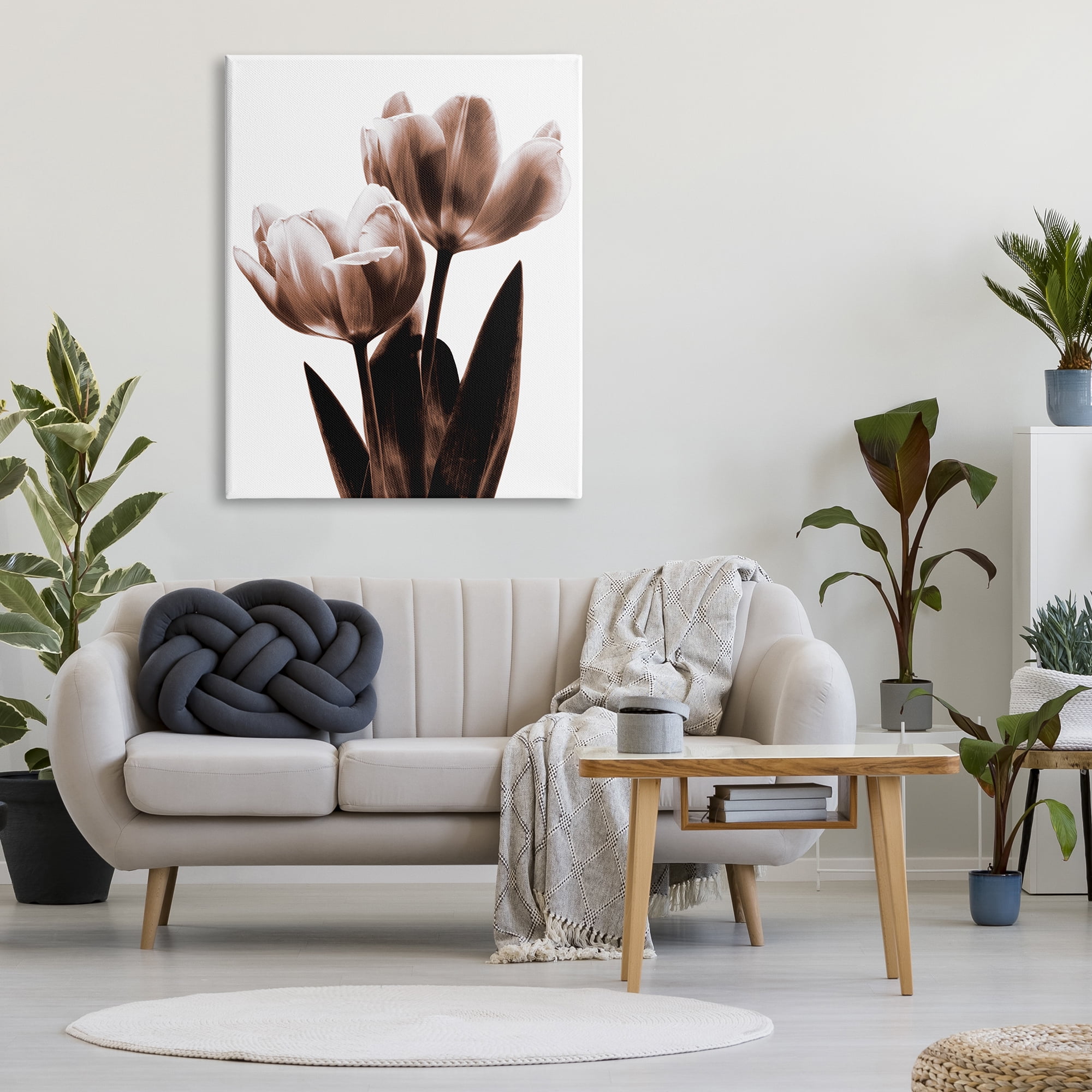 Stupell Industries Two Tulips Photography Botanical & Floral Photography Gallery Wrapped Canvas Print Wall Art, 36 x 48