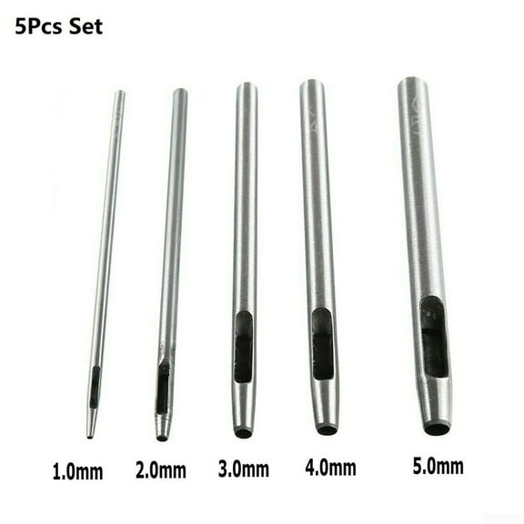 5PCS Hollow Punch Leather Hole Punch Set Puncher Tool Hand tools Round Hole