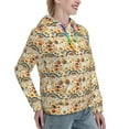thumbnail image 6 of Fotbe 70s Hippie Style Pattern Womens Long Sleeve Hoodie, Pullover Hooded Sweatshirt, Kangaroo Pocket Hoodie with Eye-catching Drawstrings-XX-Large, 6 of 7