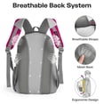 thumbnail image 4 of 25L Unisex Backpack Lightweight Multi-Pocket Daypack for School,Work,Hiking,Travel, Rose Carmine - B930, 4 of 8